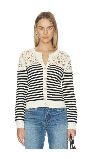 Frame The Coastal Stripe Cardi | Thumbnail 1 Frame The Coastal Stripe Cardi | Thumbnail 1