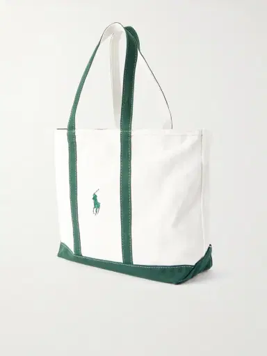 Polo Ralph Lauren Wimbledon Embroidered Large Cotton Tote Bag - Men | Thumbnail 4 Polo Ralph Lauren Wimbledon Embroidered Large Cotton Tote Bag - Men | Thumbnail 4