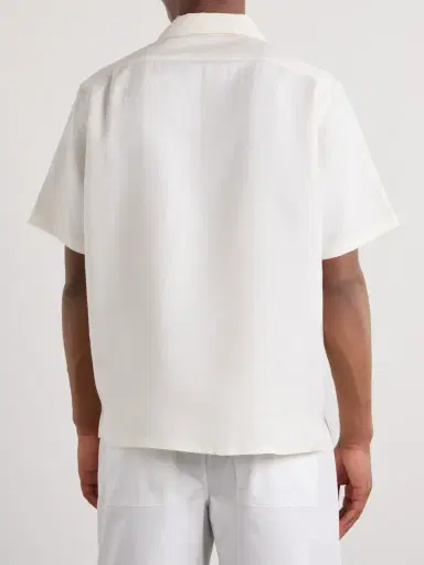 Ralph Lauren Purple Label Wimbledon Camp-Collar Embroidered Silk and Linen-Blend Shirt - Men | Thumbnail 4 Ralph Lauren Purple Label Wimbledon Camp-Collar Embroidered Silk and Linen-Blend Shirt - Men | Thumbnail 4