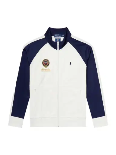 Polo Ralph Lauren Wimbledon Logo-Embroidered Cotton-Blend Piqué Zip-Up Sweatshirt - Men | Thumbnail 1 Polo Ralph Lauren Wimbledon Logo-Embroidered Cotton-Blend Piqué Zip-Up Sweatshirt - Men | Thumbnail 1