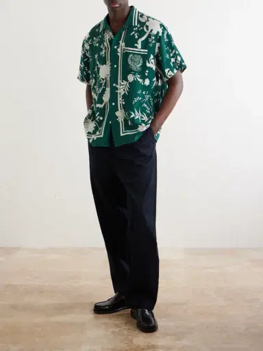 Polo Ralph Lauren Wimbledon Printed Linen and Silk-Blend Shirt - Men | Thumbnail 2 Polo Ralph Lauren Wimbledon Printed Linen and Silk-Blend Shirt - Men | Thumbnail 2