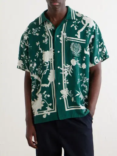 Polo Ralph Lauren Wimbledon Printed Linen and Silk-Blend Shirt - Men | Thumbnail 3 Polo Ralph Lauren Wimbledon Printed Linen and Silk-Blend Shirt - Men | Thumbnail 3