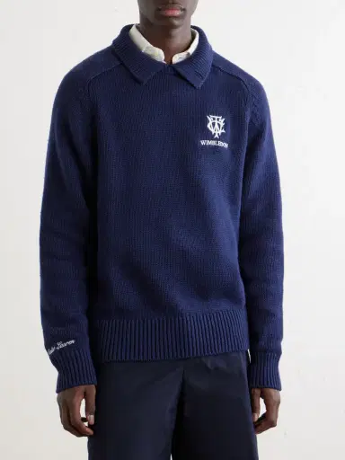 Polo Ralph Lauren Wimbledon Logo-Appliquéd Cotton Sweater - Men | Thumbnail 3 Polo Ralph Lauren Wimbledon Logo-Appliquéd Cotton Sweater - Men | Thumbnail 3