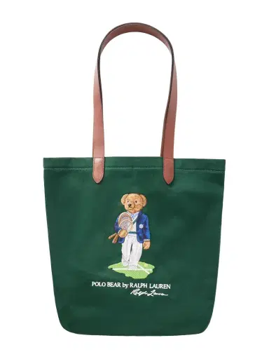 Polo Ralph Lauren Wimbledon Embroidered Leather-Trim Medium Cotton Tote Bag - Men | Thumbnail 1 Polo Ralph Lauren Wimbledon Embroidered Leather-Trim Medium Cotton Tote Bag - Men | Thumbnail 1