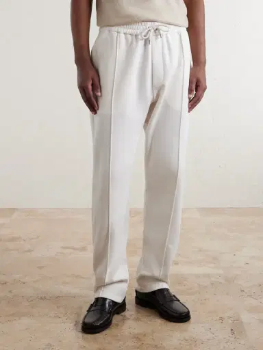 Ralph Lauren Purple Label Wimbledon Straight-Leg Embroidered Cotton and Cashmere-Blend Sweatpants - Men | Thumbnail 3 Ralph Lauren Purple Label Wimbledon Straight-Leg Embroidered Cotton and Cashmere-Blend Sweatpants - Men | Thumbnail 3