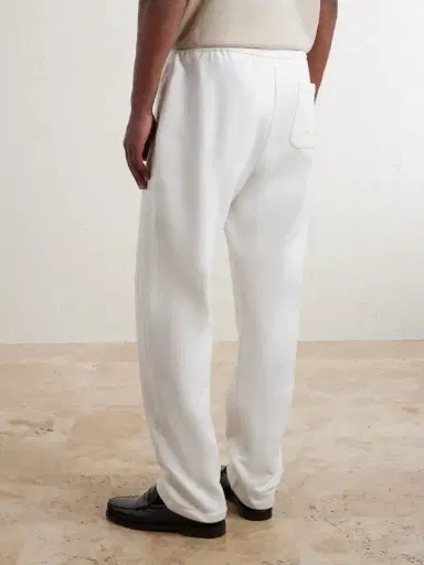 Ralph Lauren Purple Label Wimbledon Straight-Leg Embroidered Cotton and Cashmere-Blend Sweatpants - Men | Thumbnail 4 Ralph Lauren Purple Label Wimbledon Straight-Leg Embroidered Cotton and Cashmere-Blend Sweatpants - Men | Thumbnail 4