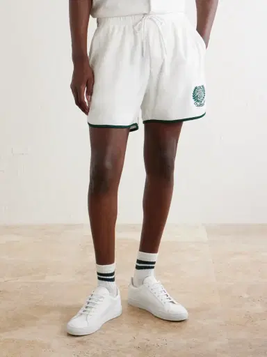 Polo Ralph Lauren Wimbledon Embroidered Straight-Leg Cotton-Blend Shorts - Men | Thumbnail 3 Polo Ralph Lauren Wimbledon Embroidered Straight-Leg Cotton-Blend Shorts - Men | Thumbnail 3