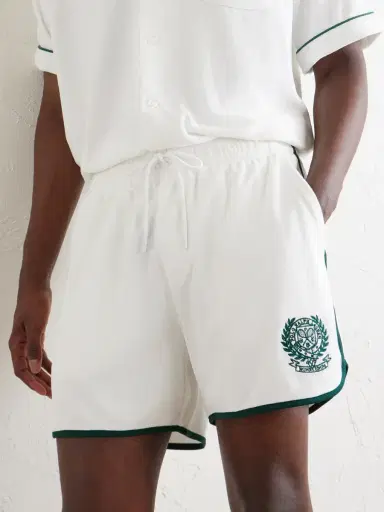 Polo Ralph Lauren Wimbledon Embroidered Straight-Leg Cotton-Blend Shorts - Men | Thumbnail 5 Polo Ralph Lauren Wimbledon Embroidered Straight-Leg Cotton-Blend Shorts - Men | Thumbnail 5