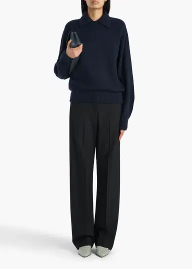 Khaite Jackson Sweater In Midnight Navy | Thumbnail 2 Khaite Jackson Sweater In Midnight Navy | Thumbnail 2