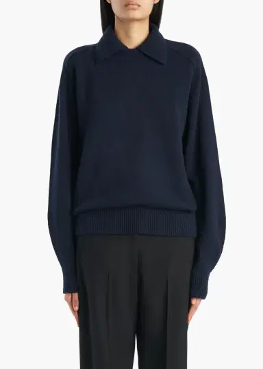 Khaite Jackson Sweater In Midnight Navy | Thumbnail 3 Khaite Jackson Sweater In Midnight Navy | Thumbnail 3