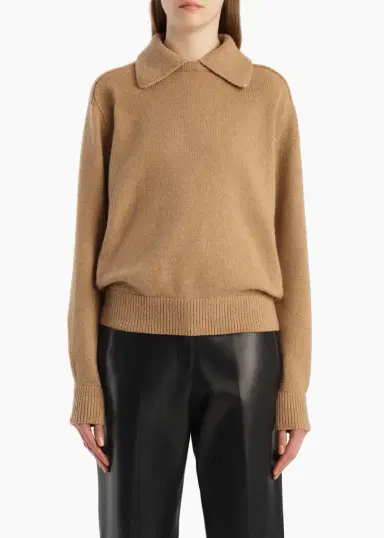 Khaite Jackson Sweater In Camel | Thumbnail 3 Khaite Jackson Sweater In Camel | Thumbnail 3