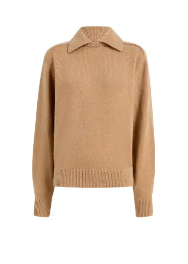 Khaite Jackson Sweater In Camel | Thumbnail 1 Khaite Jackson Sweater In Camel | Thumbnail 1