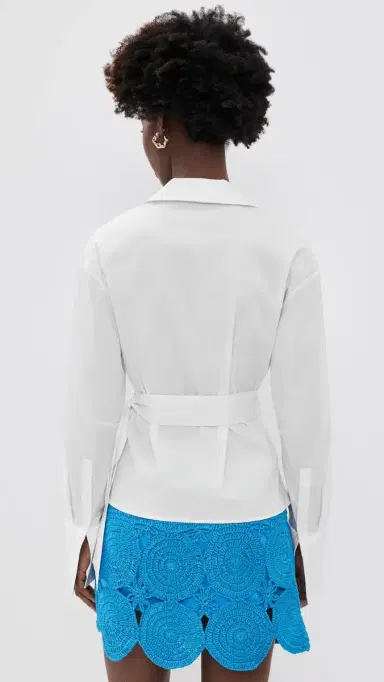SIMONMILLER Anya Poplin Wrap Top Macadamia M | Thumbnail 3 SIMONMILLER Anya Poplin Wrap Top Macadamia M | Thumbnail 3