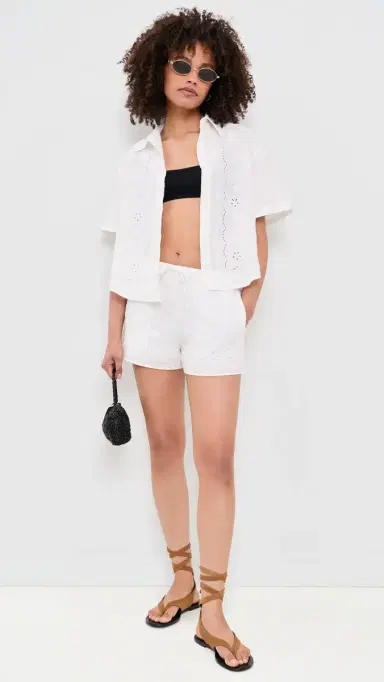 Madewell x hopbop Button-Front Boxy Shirt in 100% Linen White | Thumbnail 5 Madewell x hopbop Button-Front Boxy Shirt in 100% Linen White | Thumbnail 5
