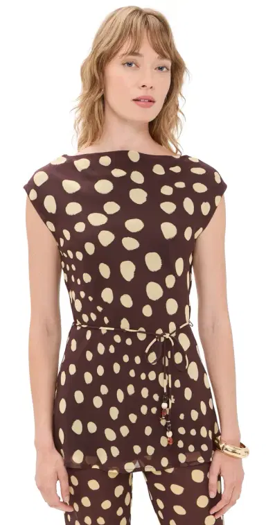 SEVEN WONDERS Reyna High Neck Sleeveless Top alma pot | Thumbnail 1 SEVEN WONDERS Reyna High Neck Sleeveless Top alma pot | Thumbnail 1