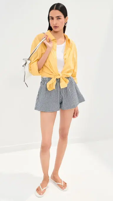 LE BOP Donda Shorts Navy Check | Thumbnail 2 LE BOP Donda Shorts Navy Check | Thumbnail 2