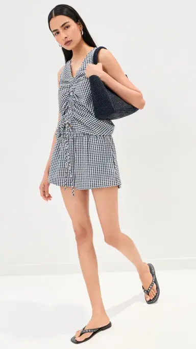 LE BOP Donda Shorts Navy Check | Thumbnail 6 LE BOP Donda Shorts Navy Check | Thumbnail 6