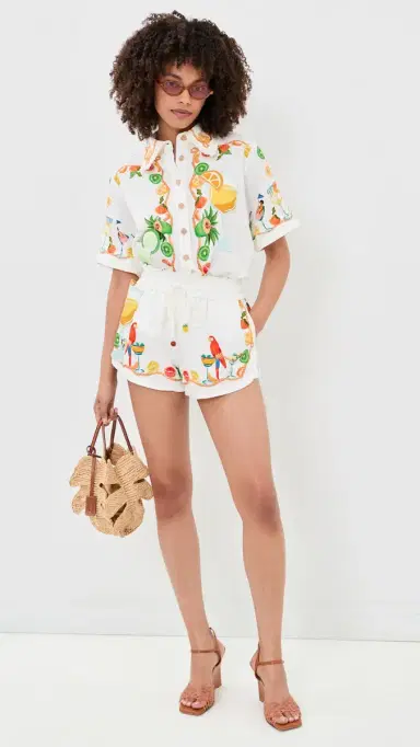 FARM Rio Biricutico carf Off-White Shorts Biricutico carf Off-White | Thumbnail 5 FARM Rio Biricutico carf Off-White Shorts Biricutico carf Off-White | Thumbnail 5