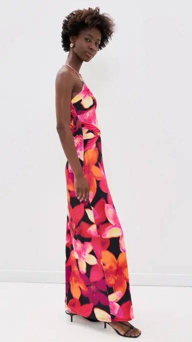 Runaway the Label Nina Ruched Halter Maxi Dress kye Black | Thumbnail 5 Runaway the Label Nina Ruched Halter Maxi Dress kye Black | Thumbnail 5