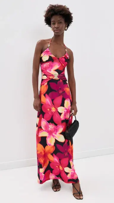 Runaway the Label Nina Ruched Halter Maxi Dress kye Black | Thumbnail 6 Runaway the Label Nina Ruched Halter Maxi Dress kye Black | Thumbnail 6