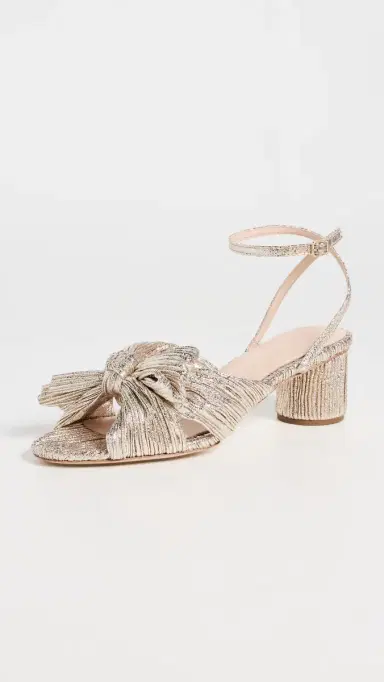 Loeffler Randall Dahlia Pleated Knot Mules Champagne 5 | Thumbnail 2 Loeffler Randall Dahlia Pleated Knot Mules Champagne 5 | Thumbnail 2