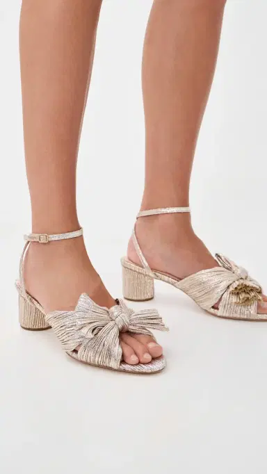 Loeffler Randall Dahlia Pleated Knot Mules Champagne 5 | Thumbnail 4 Loeffler Randall Dahlia Pleated Knot Mules Champagne 5 | Thumbnail 4