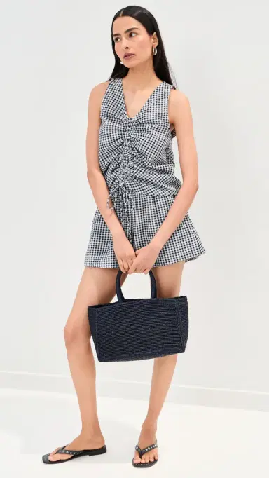 LE BOP Sleeveless Fallon Top Navy Check | Thumbnail 6 LE BOP Sleeveless Fallon Top Navy Check | Thumbnail 6