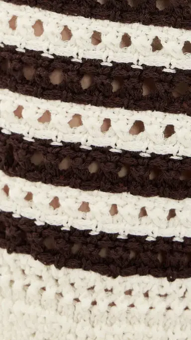 Madewell x hopbop Pointelle-Knit Shorts Brown And tripe | Thumbnail 6 Madewell x hopbop Pointelle-Knit Shorts Brown And tripe | Thumbnail 6