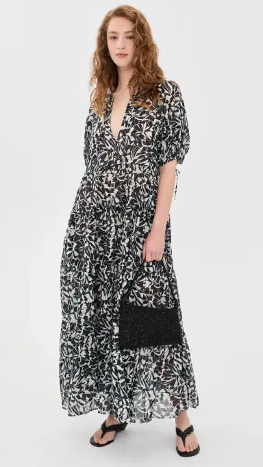 Ulla Johnson Neera Short Sleeve Coverup Dress Mercury | Thumbnail 6 Ulla Johnson Neera Short Sleeve Coverup Dress Mercury | Thumbnail 6
