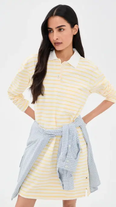 Alex Mill Rugby Dress In Stripe Natural/Yellow | Thumbnail 2 Alex Mill Rugby Dress In Stripe Natural/Yellow | Thumbnail 2