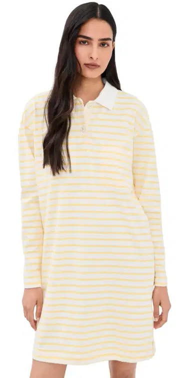 Alex Mill Rugby Dress In Stripe Natural/Yellow | Thumbnail 1 Alex Mill Rugby Dress In Stripe Natural/Yellow | Thumbnail 1