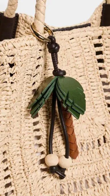 Madewell x Shopbop Large Eyelet Raffia Tote w/ Bag Charm | Thumbnail 5 Madewell x Shopbop Large Eyelet Raffia Tote w/ Bag Charm | Thumbnail 5