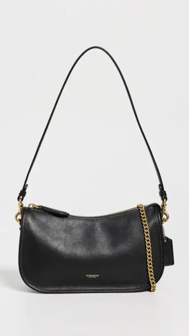 Coach Natural Grain Leather Waverly Bag B4/Black One Size | Thumbnail 2 Coach Natural Grain Leather Waverly Bag B4/Black One Size | Thumbnail 2