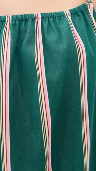 Madewell x Shopbop Gathered A-Line Midi Dress Retro Stripe Deep Lagoon S | Thumbnail 6 Madewell x Shopbop Gathered A-Line Midi Dress Retro Stripe Deep Lagoon S | Thumbnail 6