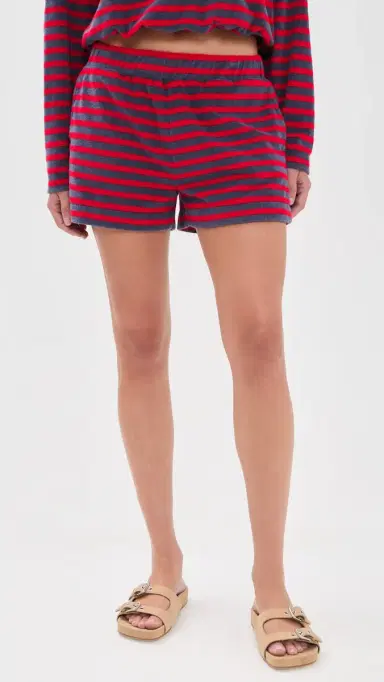Madewell Pull-On Shorts in Terry Towel Terry Stripe | Thumbnail 2 Madewell Pull-On Shorts in Terry Towel Terry Stripe | Thumbnail 2