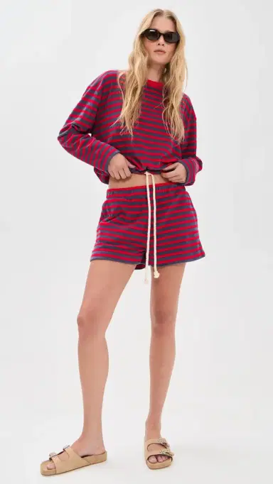 Madewell Pull-On Shorts in Terry Towel Terry Stripe | Thumbnail 5 Madewell Pull-On Shorts in Terry Towel Terry Stripe | Thumbnail 5