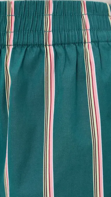 Madewell x hopbop Pull-On Shorts in Poplin Retro tripe Deep Lagoon | Thumbnail 6 Madewell x hopbop Pull-On Shorts in Poplin Retro tripe Deep Lagoon | Thumbnail 6