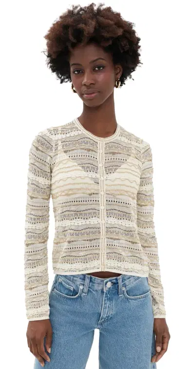 Ulla Johnson Mia Knit Cardigan Conch | Thumbnail 1 Ulla Johnson Mia Knit Cardigan Conch | Thumbnail 1