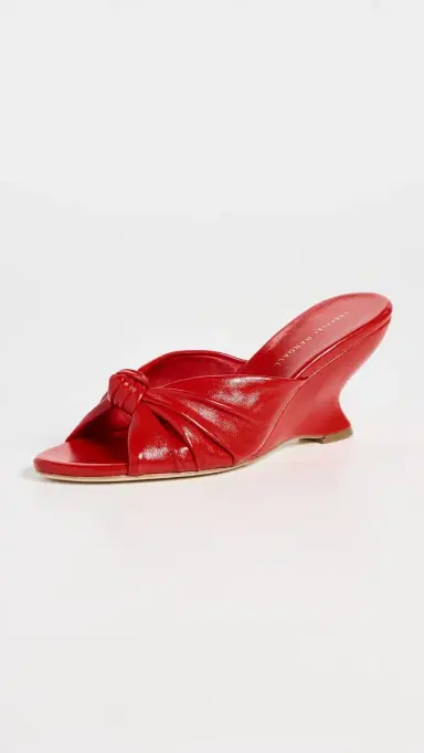 Loeffler Randall Marsy Angled Wedge Sandals Red 8 | Thumbnail 2 Loeffler Randall Marsy Angled Wedge Sandals Red 8 | Thumbnail 2