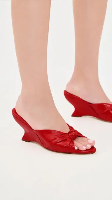 Loeffler Randall Marsy Angled Wedge Sandals Red 8 | Thumbnail 3 Loeffler Randall Marsy Angled Wedge Sandals Red 8 | Thumbnail 3