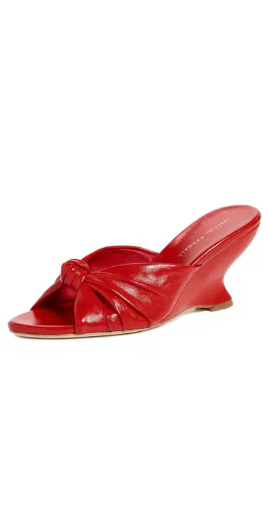 Loeffler Randall Marsy Angled Wedge Sandals Red 8 | Thumbnail 1 Loeffler Randall Marsy Angled Wedge Sandals Red 8 | Thumbnail 1