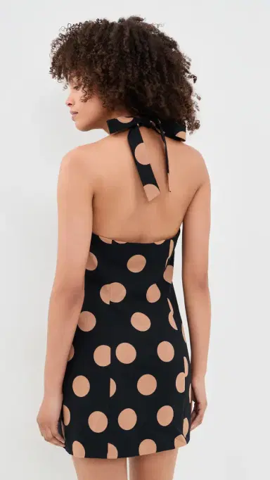SIMONMILLER Kirra inen Mini Dress Black/Tan Polka Dot | Thumbnail 3 SIMONMILLER Kirra inen Mini Dress Black/Tan Polka Dot | Thumbnail 3