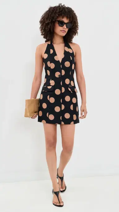 SIMONMILLER Kirra inen Mini Dress Black/Tan Polka Dot | Thumbnail 5 SIMONMILLER Kirra inen Mini Dress Black/Tan Polka Dot | Thumbnail 5