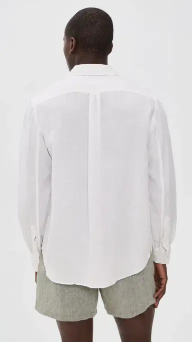 Madewell x hopbop Linen Button Down Shirt White | Thumbnail 3 Madewell x hopbop Linen Button Down Shirt White | Thumbnail 3