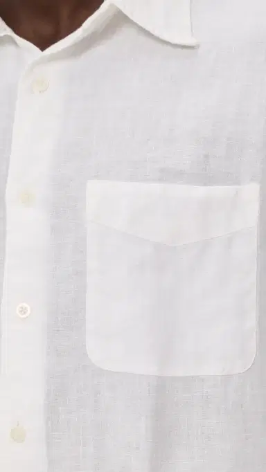 Madewell x hopbop Linen Button Down Shirt White | Thumbnail 6 Madewell x hopbop Linen Button Down Shirt White | Thumbnail 6