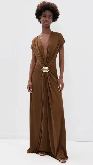 Alexis Lunaria Long Dress Mocha | Thumbnail 3 Alexis Lunaria Long Dress Mocha | Thumbnail 3