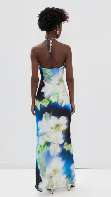 Runaway the Label irae Cross Front Maxi Dress Water Lily Blue | Thumbnail 3 Runaway the Label irae Cross Front Maxi Dress Water Lily Blue | Thumbnail 3