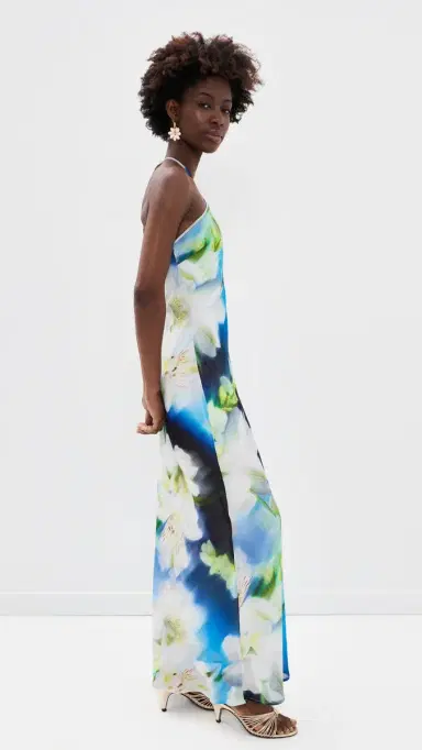 Runaway the Label irae Cross Front Maxi Dress Water Lily Blue | Thumbnail 4 Runaway the Label irae Cross Front Maxi Dress Water Lily Blue | Thumbnail 4