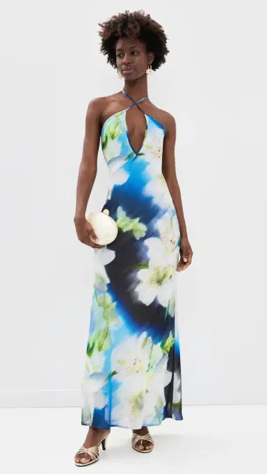 Runaway the Label irae Cross Front Maxi Dress Water Lily Blue | Thumbnail 5 Runaway the Label irae Cross Front Maxi Dress Water Lily Blue | Thumbnail 5