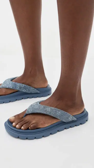 Coach Brynn Sandals Denim Crystals 7.5 | Thumbnail 3 Coach Brynn Sandals Denim Crystals 7.5 | Thumbnail 3